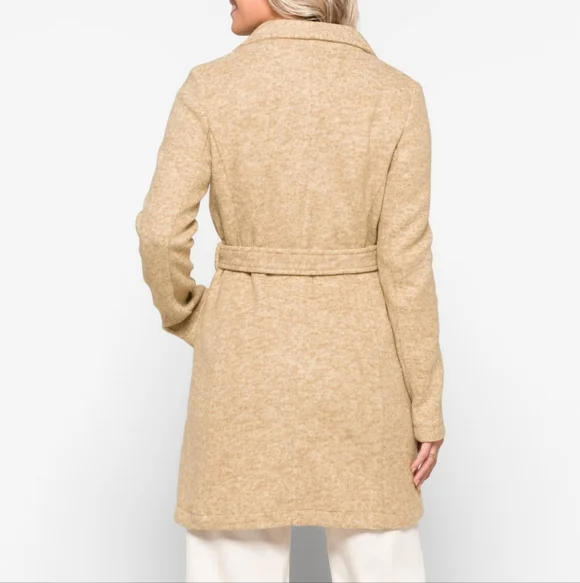 Vero Moda Olivia Belted Jacket Size Small Beige - Picture 4 of 6